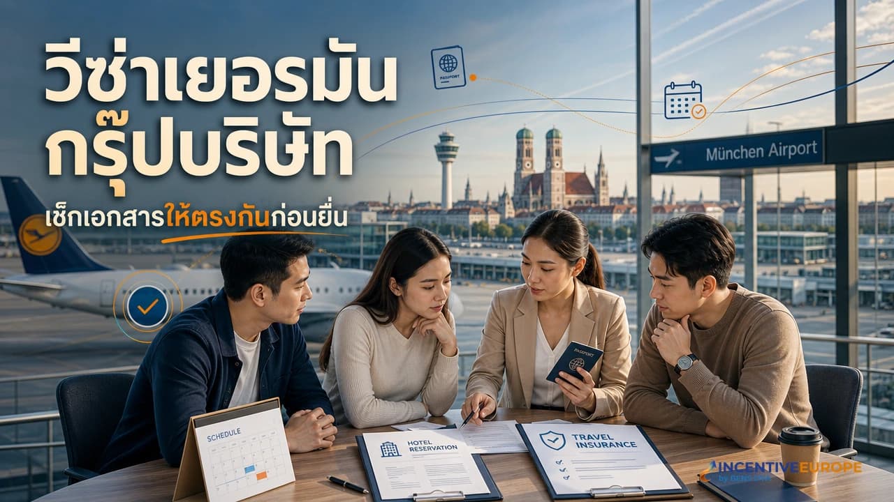 ภาพปกผู้ประสานงานบริษัทตรวจเอกสารวีซ่าเยอรมันของกรุ๊ปพนักงาน