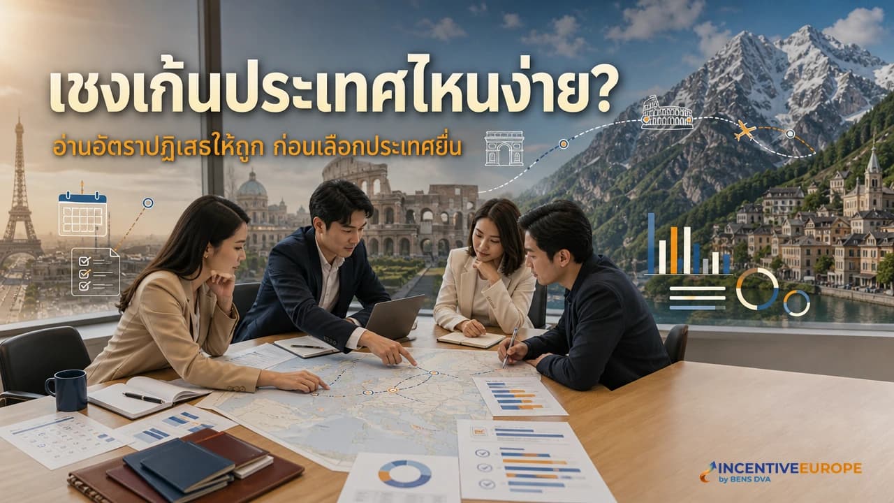 ภาพปกทีม HR ตรวจแผนเดินทางและสถิติวีซ่าเชงเก้นก่อนเลือกประเทศยื่น